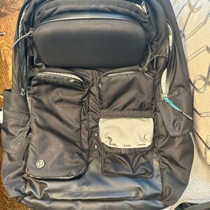 Lululemon Athletica Black and Gray Backpack for Everyday Use
